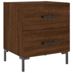 Tables de chevet 2 pcs chêne marron 40x35x47,5 cm – Image 3
