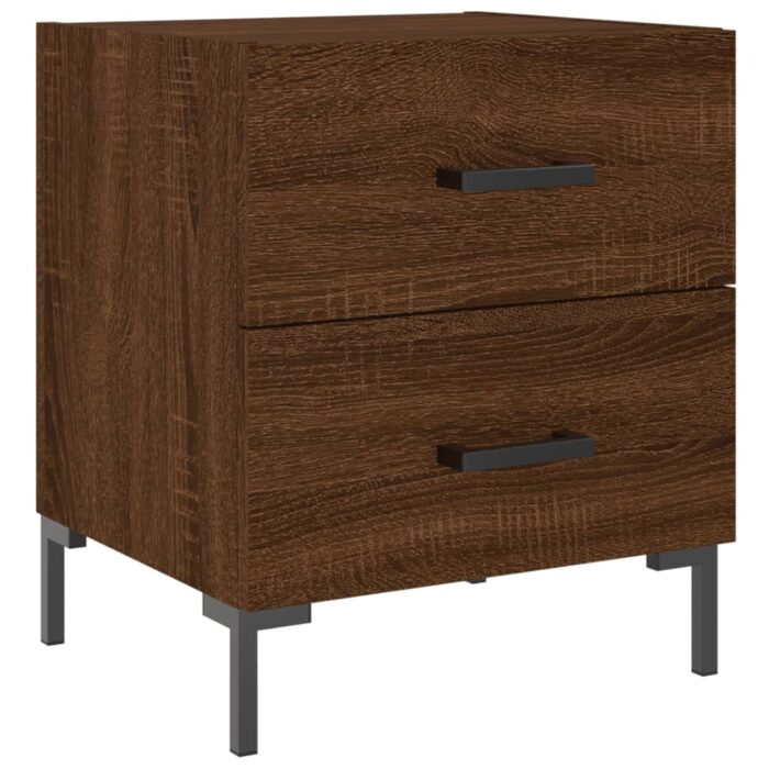 Tables de chevet 2 pcs chêne marron 40x35x47,5 cm – Image 3