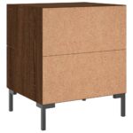 Tables de chevet 2 pcs chêne marron 40x35x47,5 cm – Image 7