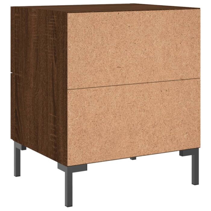Tables de chevet 2 pcs chêne marron 40x35x47,5 cm – Image 7
