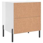 Tables de chevet 2 pcs blanc brillant 40x35x47,5 cm – Image 7