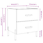 Tables de chevet 2 pcs sonoma gris 40x35x47,5 cm – Image 11