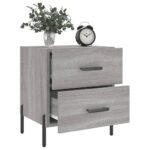 Tables de chevet 2 pcs sonoma gris 40x35x47,5 cm – Image 2
