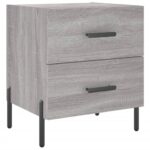 Tables de chevet 2 pcs sonoma gris 40x35x47,5 cm – Image 3