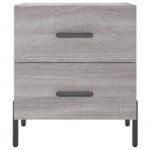 Tables de chevet 2 pcs sonoma gris 40x35x47,5 cm – Image 4