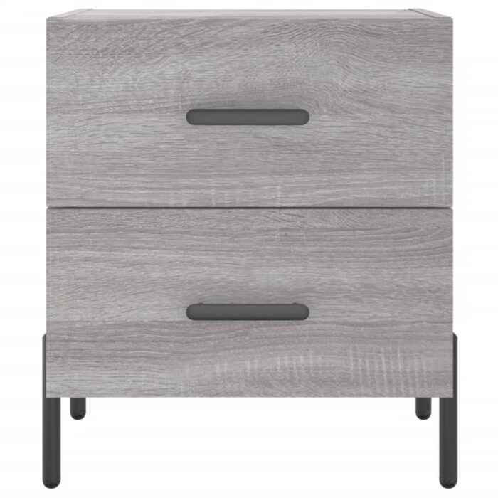 Tables de chevet 2 pcs sonoma gris 40x35x47,5 cm – Image 4