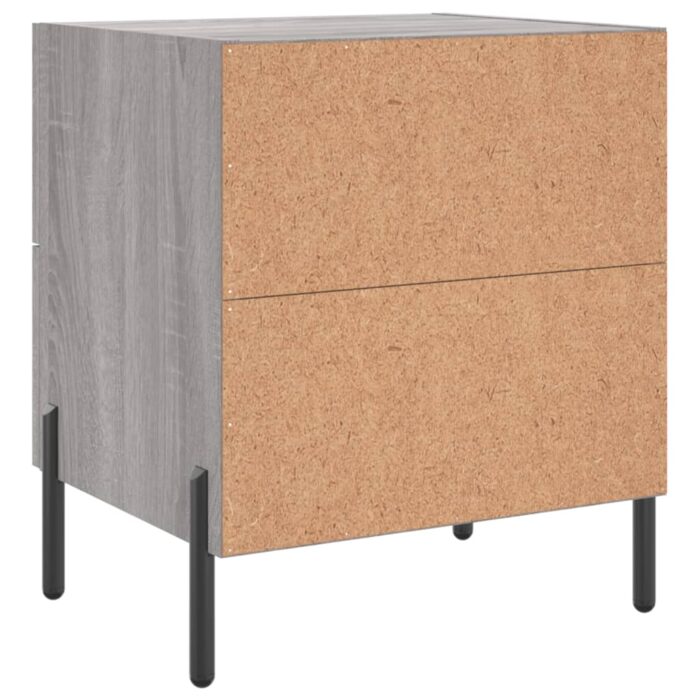 Tables de chevet 2 pcs sonoma gris 40x35x47,5 cm – Image 7