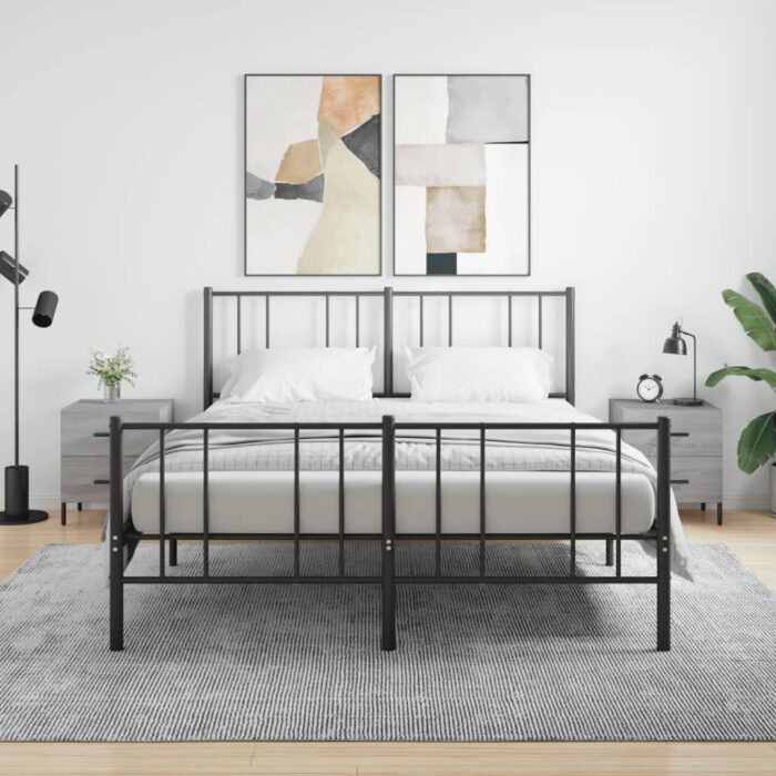 Tables de chevet 2 pcs sonoma gris 40x35x47,5 cm – Image 1