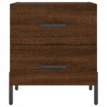 Tables de chevet 2 pcs chêne marron 40x35x47,5 cm – Image 4