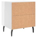 Tables de chevet 2 pcs blanc brillant 40x35x47,5 cm – Image 7