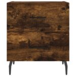 Tables de chevet 2pcs chêne fumé 40x35x47,5cm bois d’ingénierie – Image 4