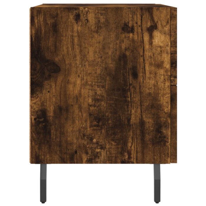 Tables de chevet 2pcs chêne fumé 40x35x47,5cm bois d’ingénierie – Image 5