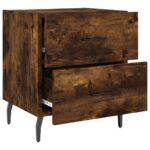 Tables de chevet 2pcs chêne fumé 40x35x47,5cm bois d’ingénierie – Image 6