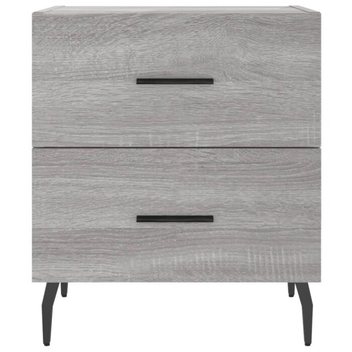 Tables de chevet 2 pcs sonoma gris 40x35x47,5 cm – Image 4