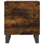 Tables de chevet 2pcs chêne fumé 40x35x47,5cm bois d’ingénierie – Image 4