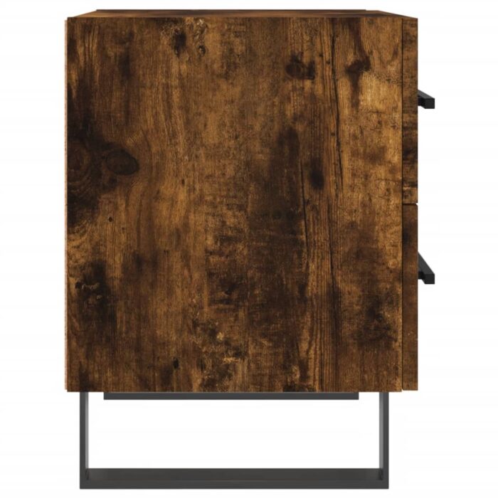 Tables de chevet 2pcs chêne fumé 40x35x47,5cm bois d’ingénierie – Image 5