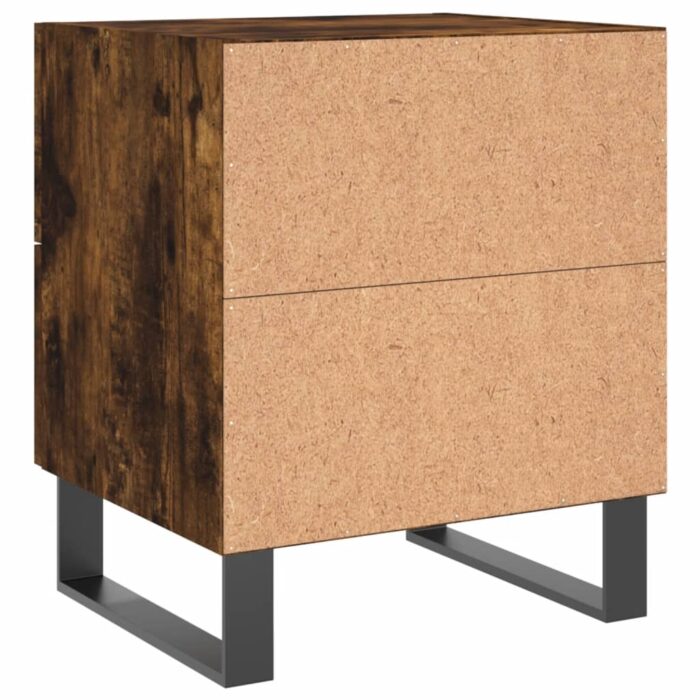 Tables de chevet 2pcs chêne fumé 40x35x47,5cm bois d’ingénierie – Image 7
