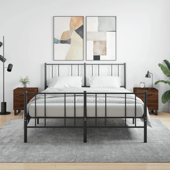 Tables de chevet 2 pcs chêne marron 40x35x47,5 cm – Image 1