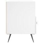 Table de chevet blanc 40x35x47,5 cm bois d’ingénierie – Image 3