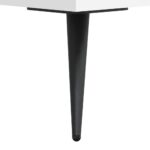 Table de chevet blanc 40x35x47,5 cm bois d’ingénierie – Image 8