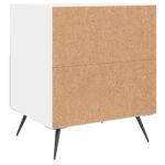 Tables de chevet 2 pcs blanc 40x35x47,5 cm bois d’ingénierie – Image 7