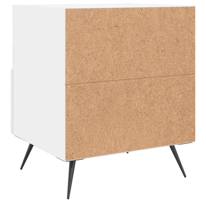 Tables de chevet 2 pcs blanc 40x35x47,5 cm bois d’ingénierie – Image 7