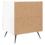 Tables de chevet 2 pcs blanc brillant 40x35x47,5 cm – Image 7
