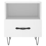 Tables de chevet 2 pcs blanc 40x35x47,5 cm bois d’ingénierie – Image 5