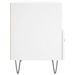 Tables de chevet 2 pcs blanc 40x35x47,5 cm bois d’ingénierie – Image 6
