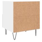 Tables de chevet 2 pcs blanc 40x35x47,5 cm bois d’ingénierie – Image 7