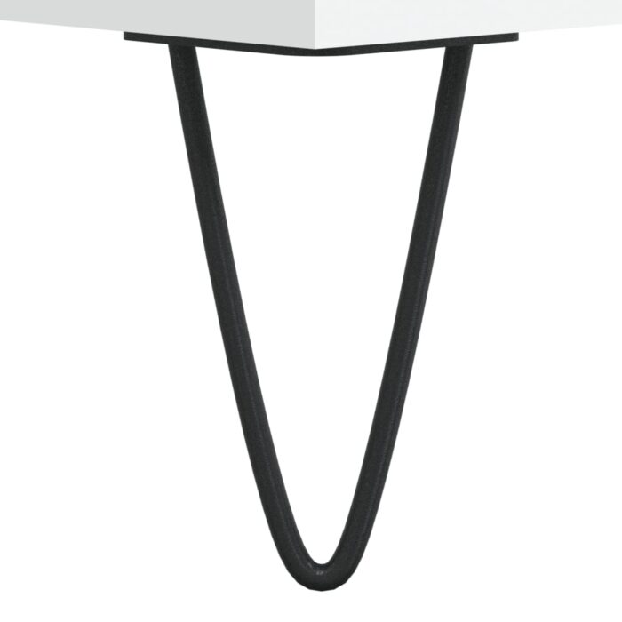 Tables de chevet 2 pcs blanc 40x35x47,5 cm bois d’ingénierie – Image 9