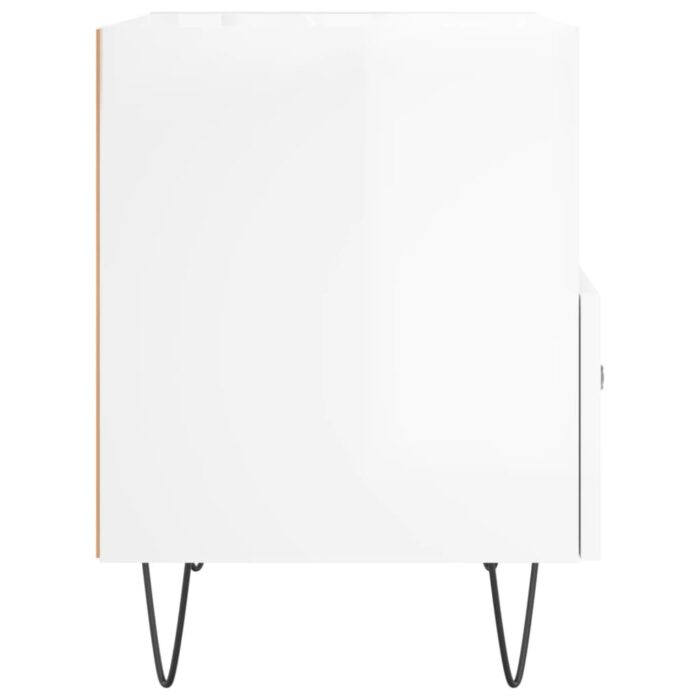 Tables de chevet 2 pcs blanc brillant 40x35x47,5 cm – Image 6