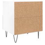 Tables de chevet 2 pcs blanc brillant 40x35x47,5 cm – Image 7