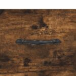 Table de chevet chêne fumé 40x35x47,5 cm bois d’ingénierie – Image 7