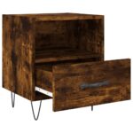 Tables de chevet 2pcs chêne fumé 40x35x47,5cm bois d’ingénierie – Image 3