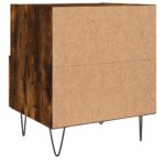 Tables de chevet 2pcs chêne fumé 40x35x47,5cm bois d’ingénierie – Image 7
