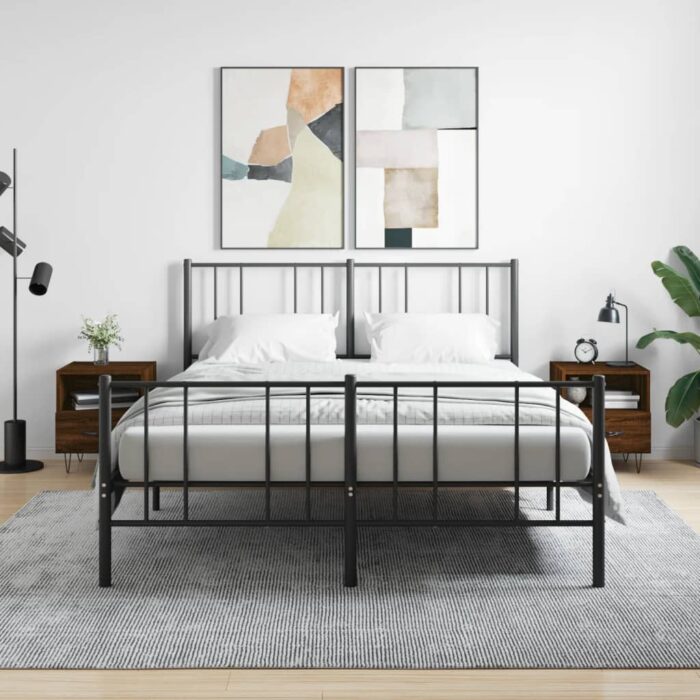 Tables de chevet 2 pcs chêne marron 40x35x47,5 cm – Image 1