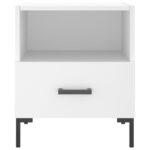 Tables de chevet 2 pcs blanc 40x35x47,5 cm bois d’ingénierie – Image 5