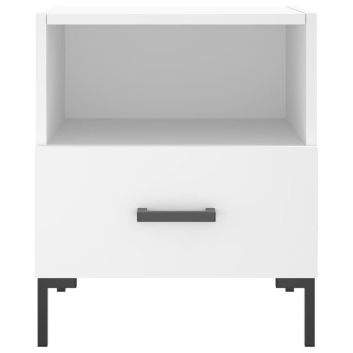 Tables de chevet 2 pcs blanc 40x35x47,5 cm bois d’ingénierie – Image 5