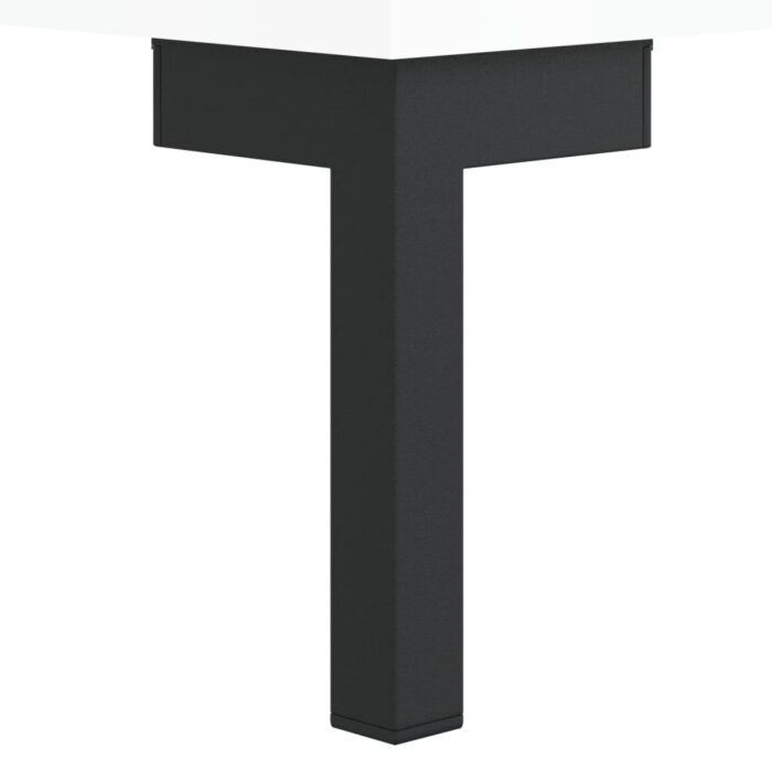 Table de chevet blanc brillant 40x35x47,5 cm bois d’ingénierie – Image 8