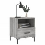 Tables de chevet 2 pcs sonoma gris 40x35x47,5 cm – Image 2