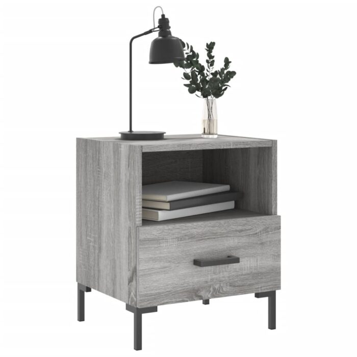 Tables de chevet 2 pcs sonoma gris 40x35x47,5 cm – Image 2