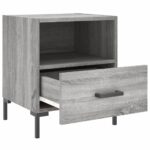 Tables de chevet 2 pcs sonoma gris 40x35x47,5 cm – Image 3