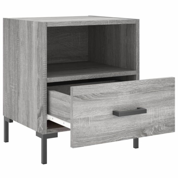 Tables de chevet 2 pcs sonoma gris 40x35x47,5 cm – Image 3