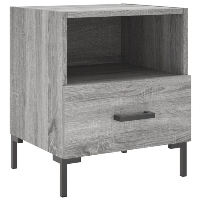 Tables de chevet 2 pcs sonoma gris 40x35x47,5 cm – Image 4