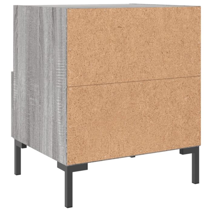 Tables de chevet 2 pcs sonoma gris 40x35x47,5 cm – Image 7