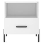 Tables de chevet 2 pcs blanc 40x35x47,5 cm bois d’ingénierie – Image 5