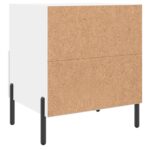 Tables de chevet 2 pcs blanc 40x35x47,5 cm bois d’ingénierie – Image 7