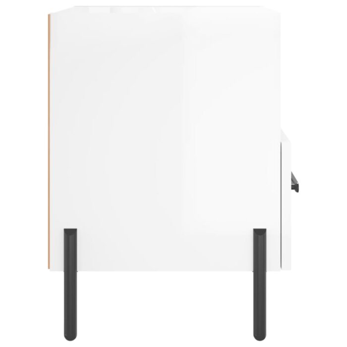 Tables de chevet 2 pcs blanc brillant 40x35x47,5 cm – Image 6