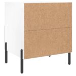 Tables de chevet 2 pcs blanc brillant 40x35x47,5 cm – Image 7